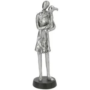 HOME STORY Deko Figur   ¦ silber ¦ Polyresin (Kunstharz) ¦ Maße (cm): B: 8 H: