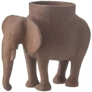 HOME STORY Teelichthalter Elefant   ¦ braun ¦ Aluminium ¦ Maße (cm): B: 11 H: 9