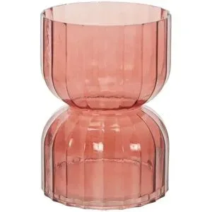 HOME STORY Vase   ¦ rot ¦ Glas ¦ Maße (cm): H: 22,5  Ø: 16