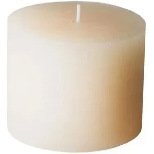 Höffner Zylinderkerze  Rusti ¦ creme ¦ Wachs ¦ Maße (cm): H: 8  Ø: 10