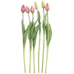 Höffner Tulpenbund  7-fach   ¦ rosa/pink ¦ Kunststoff,PVC ¦ Maße (cm): H: 44