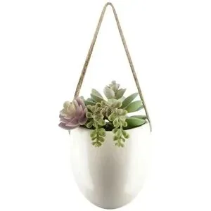 Höffner Sukkulentenmix   ¦ weiß ¦ Keramik,Kunststoff ¦ Maße (cm): B: 13 H: 18 T: 11.0