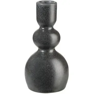 ASA SELECTION Kerzenhalter  Como ¦ schwarz ¦ Steingut ¦ Maße (cm): H: 15  Ø: 7.5