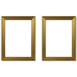 Höffner Bilderrahmen 13x18 cm  2er-Set   ¦ gold ¦ Glas ¦ Maße (cm): B: 13 H: 18 T: 1.3