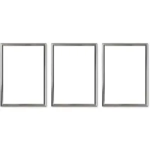 Höffner Bilderrahmen 13x18 cm  3er-Set   ¦ silber ¦ Kunststoff ¦ Maße (cm): B: 13 H: 18