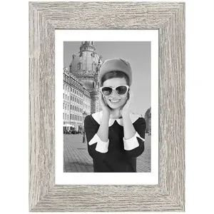 Höffner Bilderrahmen 21x30 cm  Hollywood ¦ grau ¦ Massivholz ¦ Maße (cm): B: 26 H: 35 T: