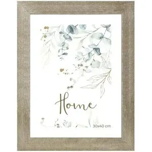 Höffner Bilderrahmen 30x40 cm  Leeds ¦ silber ¦ Massivholz ¦ Maße (cm): B: 37 H: 47 T: