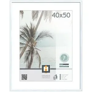 Höffner Kunststoffrahmen  Kyoto ¦ weiß ¦ Kunststoff ¦ Maße (cm): B: 41 H: 51 T: 1.8
