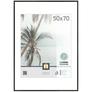 Höffner Kunststoffrahmen  Kyoto ¦ schwarz ¦ Kunststoff ¦ Maße (cm): B: 51 H: 71 T: 1.8