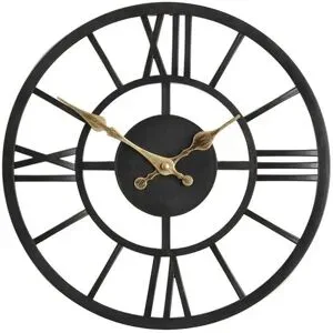 HOME STORY Wanduhr   ¦ schwarz ¦ Metall Ø: 30.4