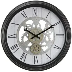 HOME STORY Wanduhr   ¦ schwarz ¦ Kunststoff,Metall,Glas Ø: 45.3