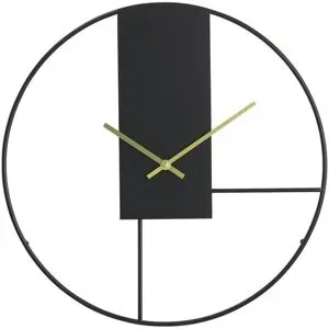Höffner Wanduhr   ¦ schwarz ¦ Metall,MDF ¦ Maße (cm): B: 60 H: 60 T: 3.5