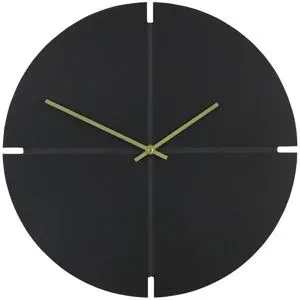 Höffner Wanduhr   ¦ schwarz ¦ Holzwerkstoff,Metall ¦ Maße (cm): B: 40 H: 40 T: 4.0