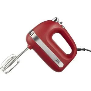 KHG Handmixer  HM-401 (RE) ¦ rot ¦ Edelstahl,Kunststoff ¦ Maße (cm): B: 8,4 H:
