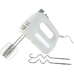 KHG Handmixer  HM-301 WG ¦ weiß ¦ Kunststoff,Edelstahl,Metall ¦ Maße (cm): B: 19