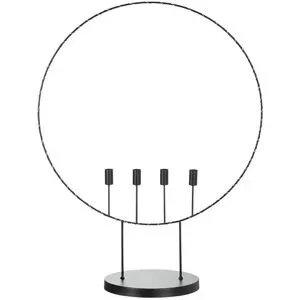 HOME STORY LED Kerzenhalterring   ¦ schwarz ¦ Metall,Kunststoff ¦ Maße (cm): B: