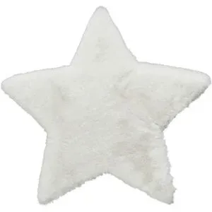 Höffner Kinderteppich  Stern ¦ weiß ¦ Synthetische Fasern ¦ Maße (cm): B: 60