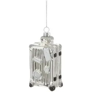 HOME STORY Weihnachtsbaumschmuck Koffer   ¦ silber ¦ Glas,Aluminium ¦ Maße (cm):