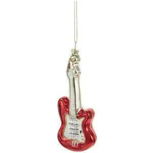 HOME STORY Weihnachtsbaumschmuck Gitarre   ¦ Glas,Aluminium ¦ Maße (cm): B: 6 H: