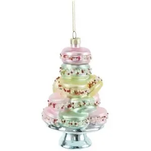 HOME STORY Weihnachtsbaumschmuck Macarons   ¦ mehrfarbig ¦ Glas,Aluminium ¦ Maße