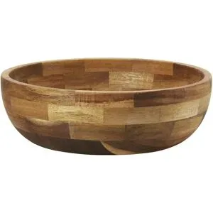 KHG Salatschüssel   ¦ holzfarben ¦ Holz ¦ Maße (cm): H: 8  Ø: 25