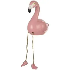 Höffner Dekofigur Flamingo   ¦ rosa/pink ¦ Steingut ¦ Maße (cm): B: 12 H: 14,5 T: 8.5