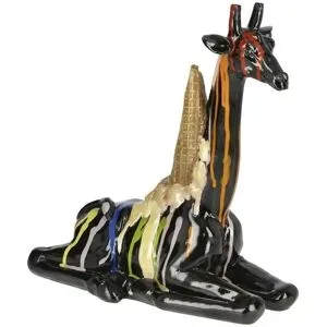 HOME STORY Dekofigur Giraffe   ¦ schwarz ¦ Polyresin (Kunstharz) ¦ Maße (cm): B: