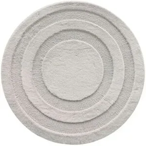 LevelOne Webteppich  Bunny Circles ¦ grau ¦ Synthetische Fasern Ø: 70