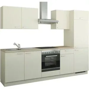 CUBO15 Küchenzeile mit Elektrogeräten  Aachen ¦ creme ¦ Maße (cm): B: 270