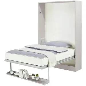 nehl Schrankbett  2weiRaumWunder ¦ grau ¦ Maße (cm): B: 155 H: 230 T: 42.0