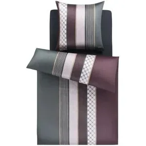JOOP! Mako-Satin Bettwäsche  Cornflower Stripe ¦ rot ¦ Maße (cm): B: 135