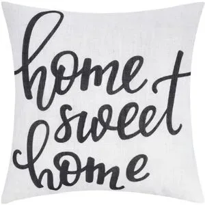 LAVIDA Kissen  Home Sweet Home ¦ weiß ¦ Maße (cm): B: 45