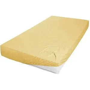 Höffner Jersey Spannbettlaken   ¦ gelb ¦ Maße (cm): B: 100 H: 22