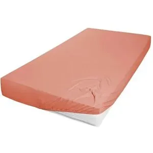 Höffner Jersey Spannbettlaken   ¦ orange ¦ Maße (cm): B: 150 H: 22
