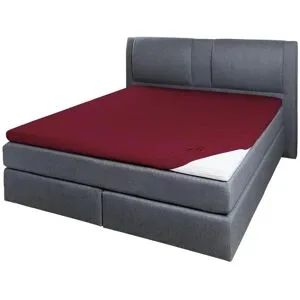 Höffner Jersey-Elastan Topperlaken   ¦ rot ¦ Maße (cm): B: 190 H: 10