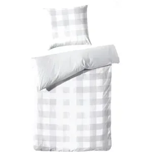 Höffner Perkal Bettwäsche-Set   ¦ grau ¦ Maße (cm): B: 135 H: 1