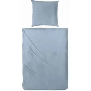 Höffner Satin Bettwäsche-Set   ¦ blau ¦ Maße (cm): B: 135 H: 1