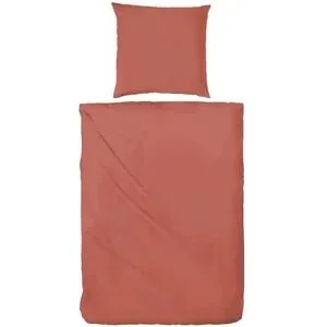 Höffner Stone-Washed Bettwäsche   ¦ rot ¦ Maße (cm): B: 200 H: 1