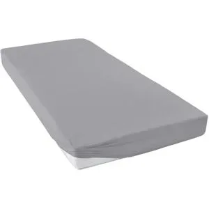 Höffner Spannbetttuch   ¦ grau ¦ Maße (cm): B: 120 H: 25