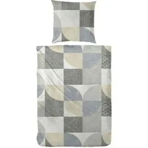 Höffner Flanell Bettwäsche-Set   ¦ grau ¦ Maße (cm): B: 135 H: 1