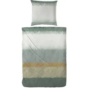 Höffner Flanell Bettwäsche-Set   ¦ grün ¦ Maße (cm): B: 135 H: 1