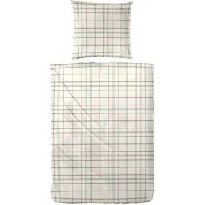 Höffner Biber Bettwäsche-Set   ¦ rot ¦ Maße (cm): B: 155 H: 1
