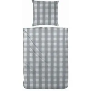 Höffner Biber Bettwäsche-Set   ¦ grau ¦ Maße (cm): B: 135 H: 1