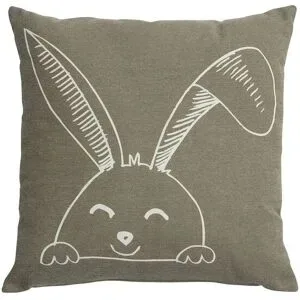 Lifetime Quadratisches Kissen  Happy Rabbit ¦ braun ¦ Maße (cm): H: 45