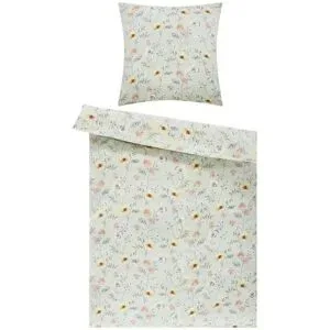 como Satin Bettwäsche  Romantic Floral ¦ grün ¦ Maße (cm): B: 135