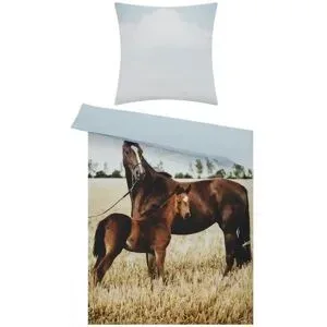 KJUT Renforcé Wende-Bettwäsche  Horses ¦ mehrfarbig ¦ Maße (cm): B: 135