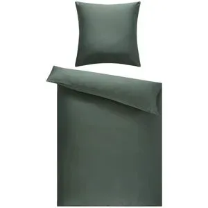Como Green Satin Bettwäsche  Uni ¦ grün ¦ Maße (cm): B: 135