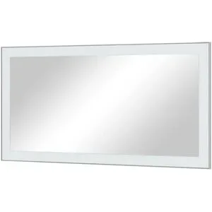 Höffner Spiegel 120 x 60 cm Duna ¦ weiß ¦ Glas,Aluminium,Holzwerkstoff ¦ Maße (cm): B: