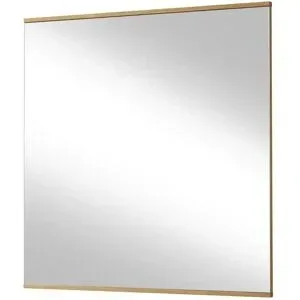 Höffner Spiegel 82 x 82 cm Longo ¦ holzfarben ¦ Glas,Aluminium,Holzwerkstoff,Massivholz