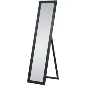 Höffner Standspiegel  Muscoline ¦ schwarz ¦ Glas,Aluminium,Holzwerkstoff ¦ Maße (cm): B:
